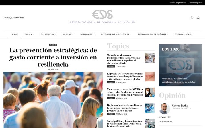 Screenshot of economiadelasalud.com