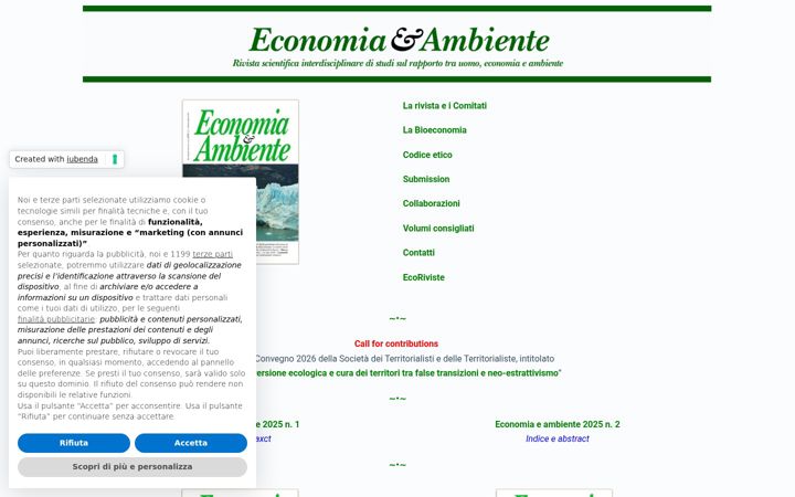 Screenshot of economiaeambiente.it