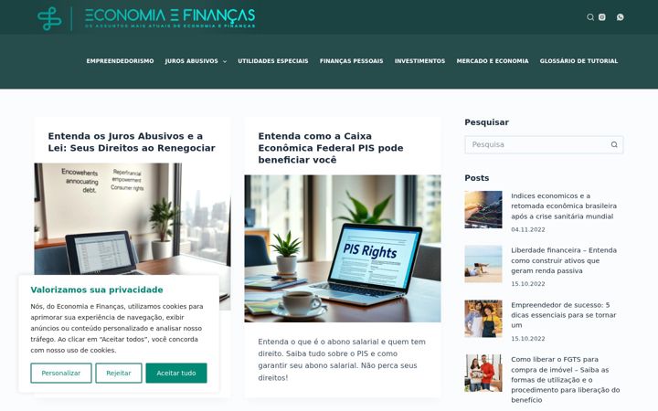 Screenshot of economiaefinancas.net