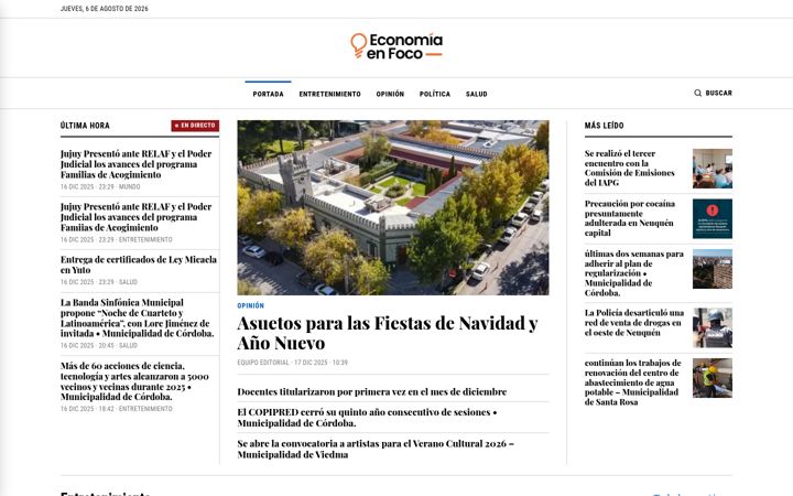Screenshot of economiaenfoco.com