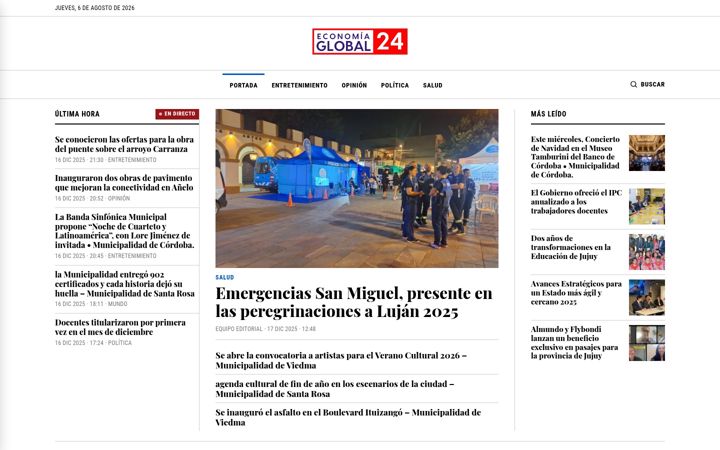 Screenshot of economiaglobal24.com