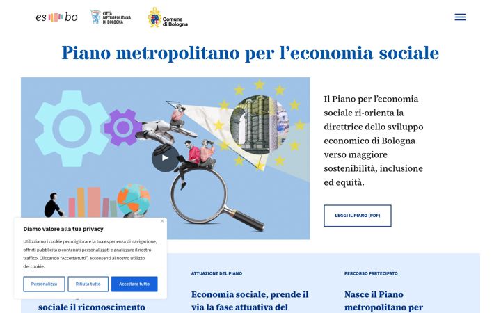 Screenshot of economiasocialebologna.it