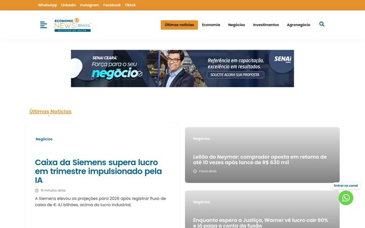 Screenshot of economicnewsbrasil.com.br