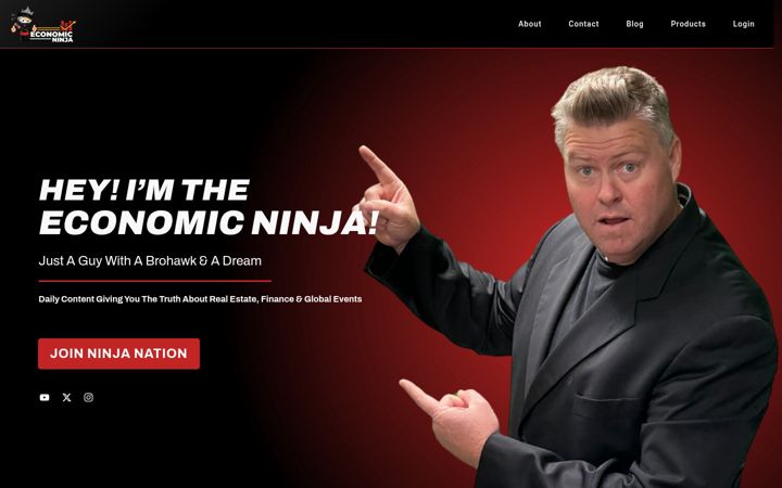 Snímek obrazovky economicninja.org