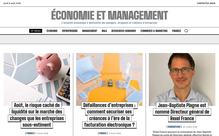 Screenshot of economie-et-management.fr