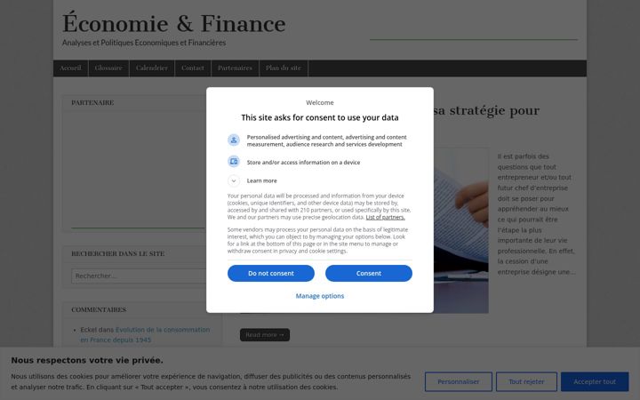 Screenshot of economie-finance.com
