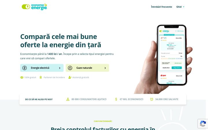 Screenshot von economielaenergie.ro
