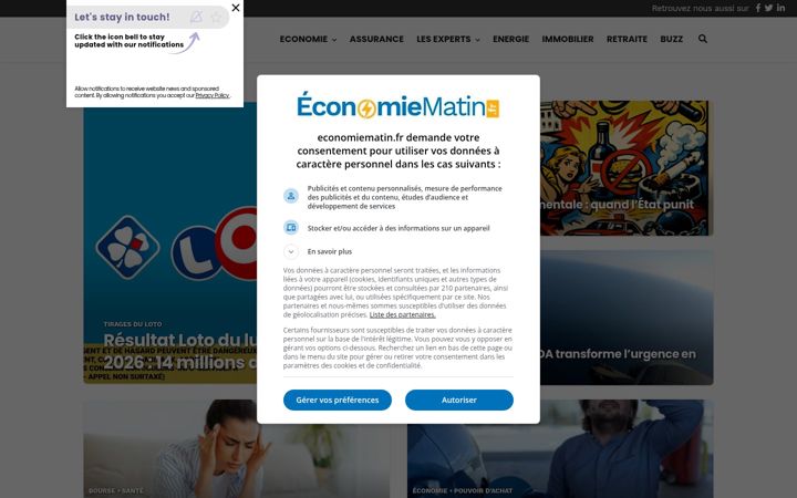 Screenshot of economiematin.fr