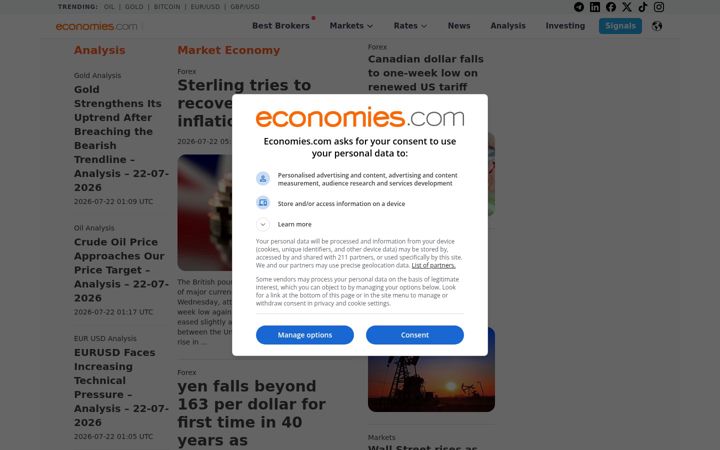 Screenshot of economies.com