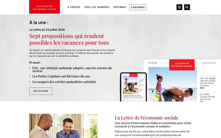 Screenshot of economiesociale.com
