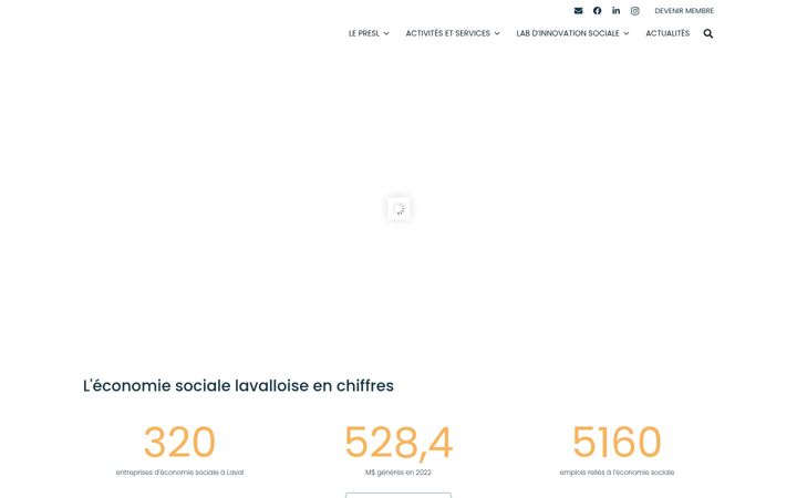 Screenshot of economiesocialelaval.com