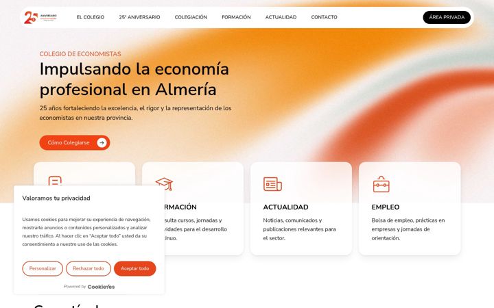 Screenshot of economistasalmeria.es