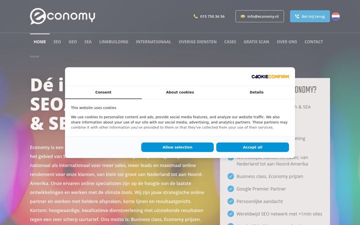 Snímek obrazovky economy.nl