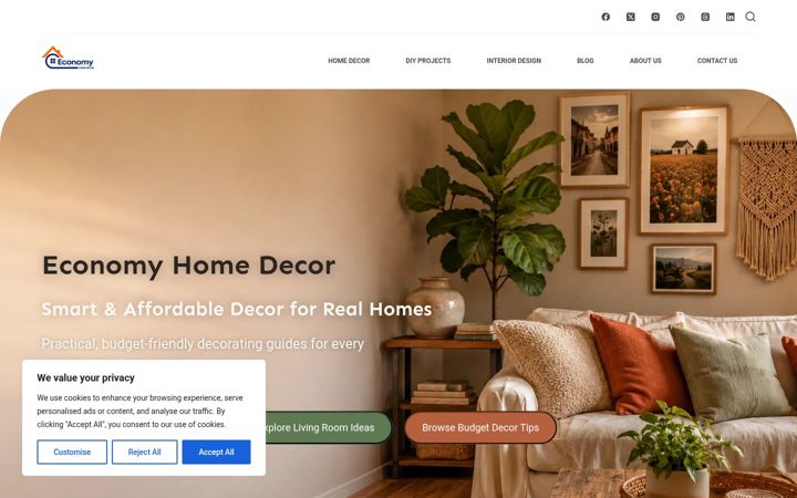 Screenshot of economyhomedecor.com