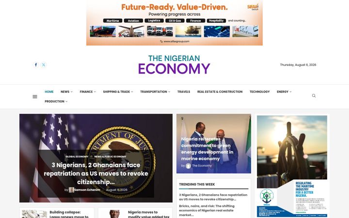 Screenshot of economyng.com