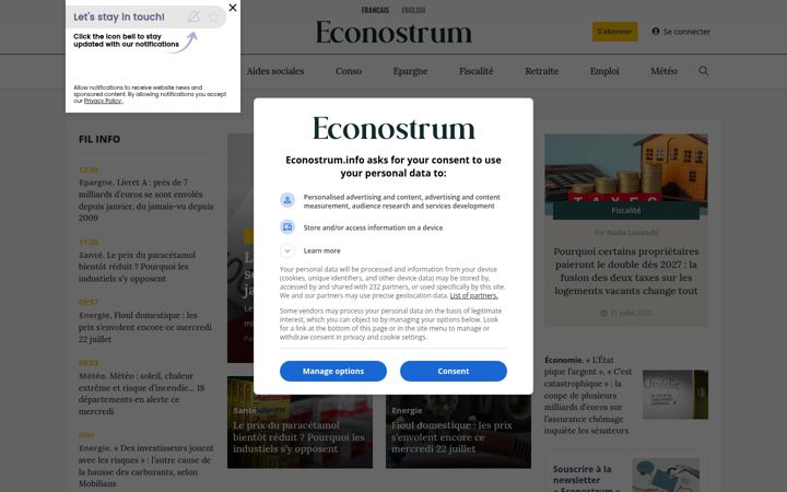 Screenshot of econostrum.info
