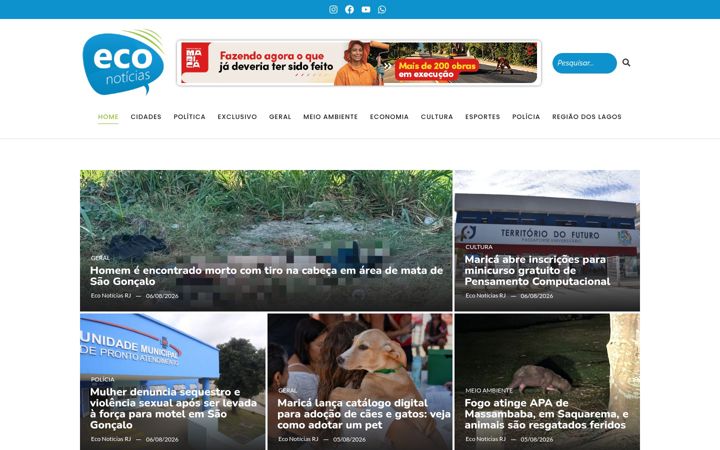 Screenshot of econoticiasrj.com.br