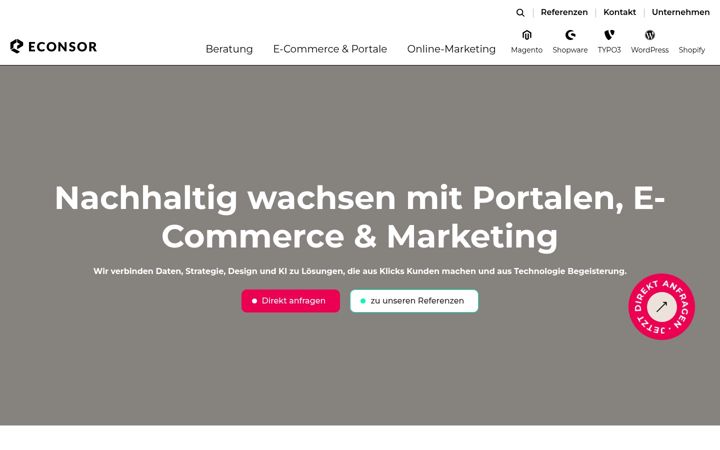 Screenshot of econsor.de