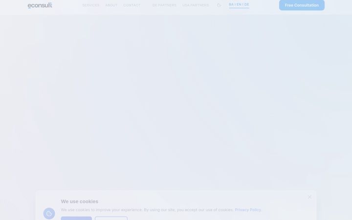 Screenshot of econsult.ba