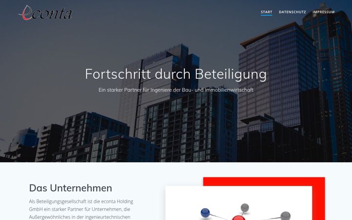 Screenshot of econta.de