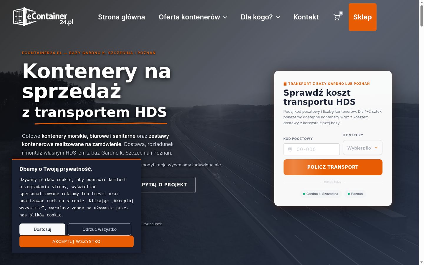 Posnetek zaslona pasice za privolitev, prikazane pred kakršno koli interakcijo