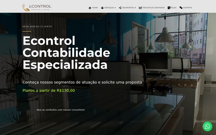 Ekrānuzņēmums no econtrolcontabilidade.com.br