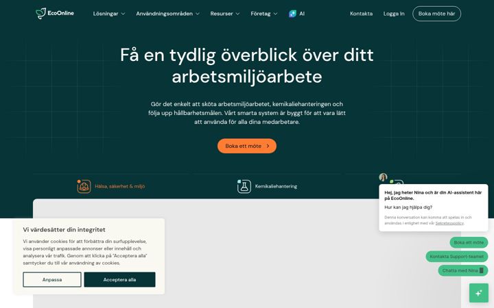 Zrzut ekranu ecoonline.se
