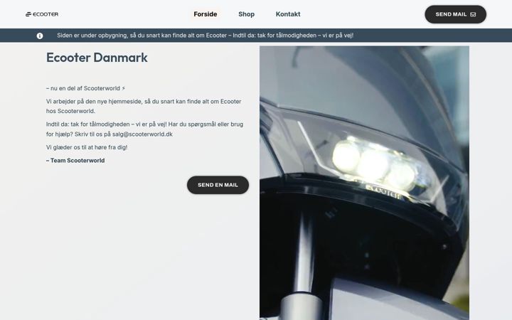 Screenshot of ecooter.dk