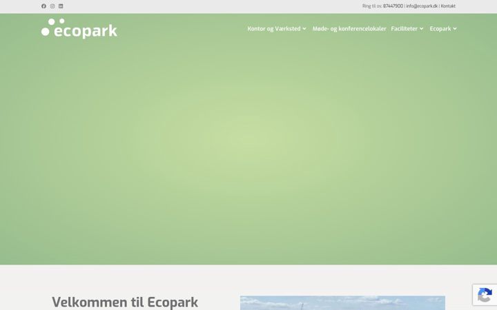 Екранна снимка на ecopark.dk