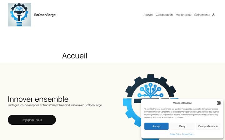 Screenshot of ecopenforge.org