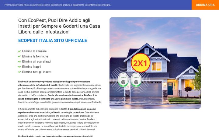 Captură de ecran a ecopestitalia.net