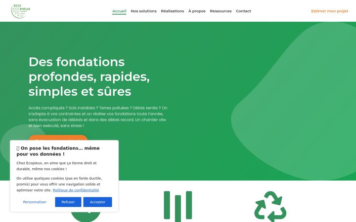 Screenshot of ecopieux.fr