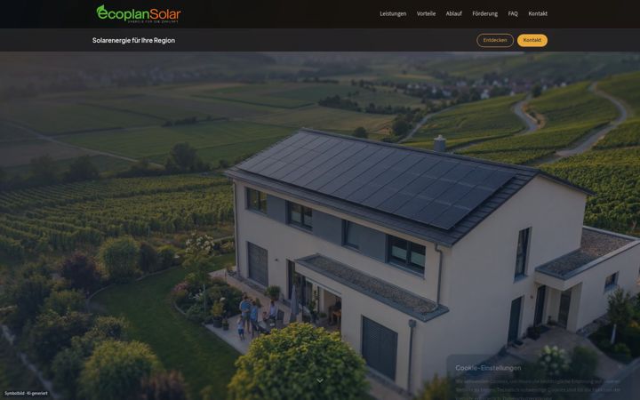 Screenshot of ecoplan-solar.de