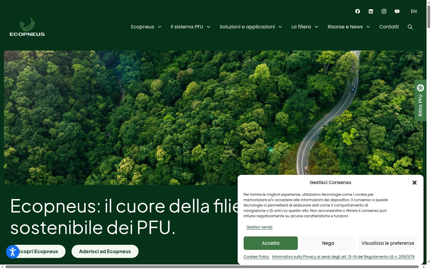 Sutikimo reklamjuostės, rodytos prieš bet kokią sąveiką, ekrano kopija