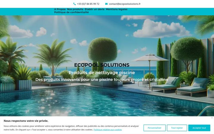 Screenshot stránky ecopoolsolutions.fr