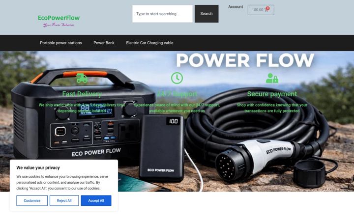 Screenshot of ecopowerflow.com