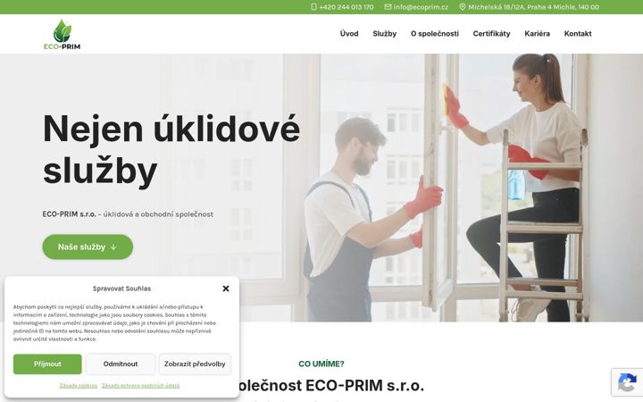 Snimka zaslona za ecoprim.cz