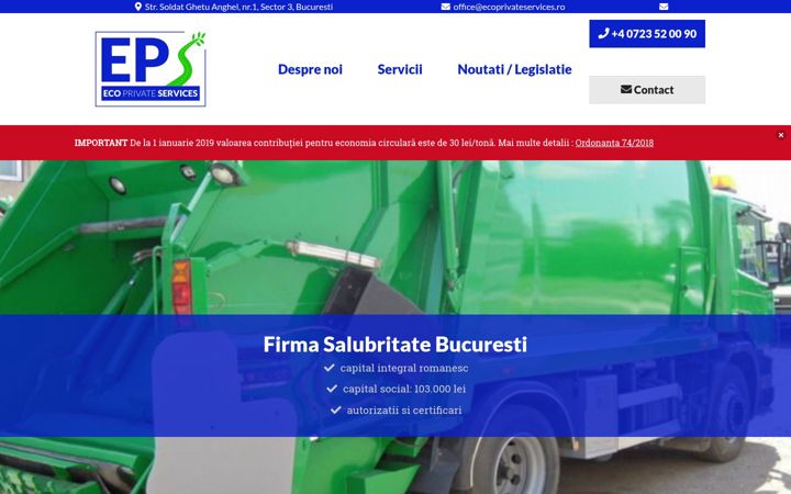 Screenshot of ecoprivateservices.ro
