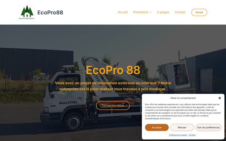 Screenshot of ecopro88.fr