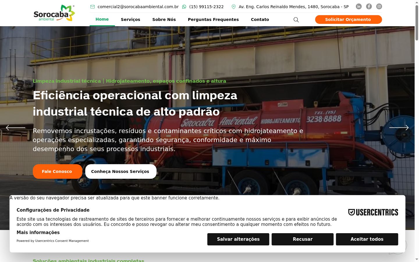 Snímka obrazovky banera súhlasu zobrazeného pred akoukoľvek interakciou