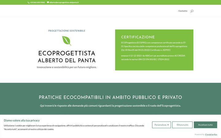 Screenshot of ecoprogettista-delpanta.it