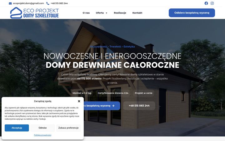Screenshot of ecoprojekt-dom.com