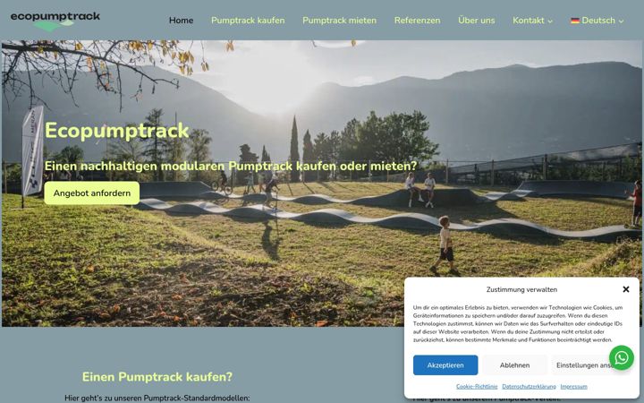 Screenshot of ecopumptrack.com
