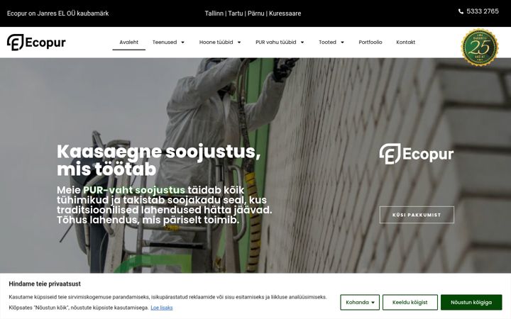 Screenshot of ecopur.ee