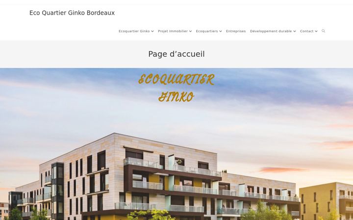 Screenshot stránky ecoquartier-ginko.fr