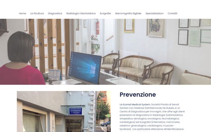 Ekrano kopija ecoradmedicalsystem.it