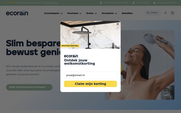 Screenshot of ecorain.nl