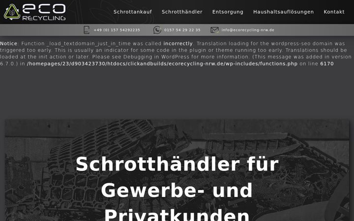 Screenshot of ecorecycling-nrw.de