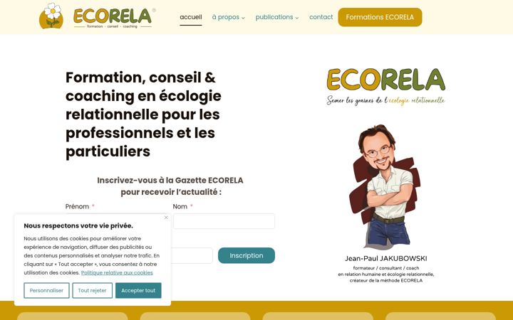 Screenshot of ecorela.fr