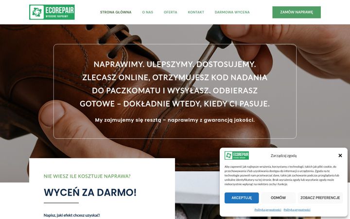Captura de pantalla de ecorepair.pl